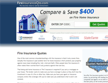 Tablet Screenshot of fireinsuranceqts.com